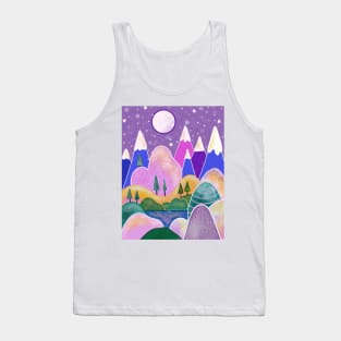 Whimsical Mountains Nature Tank Top